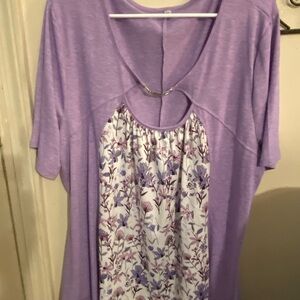 Lavender Floral Women's Top